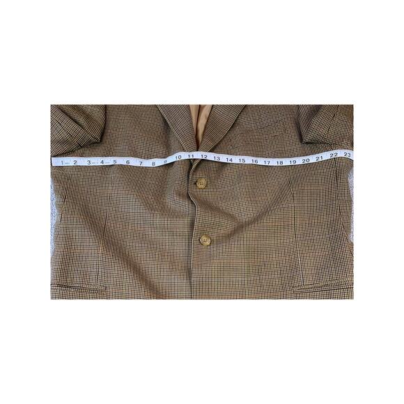 T. Harris London 100% Wool Sport Coat Blazer Suit Jacket Houndstooth Brown 46L - Picture 5 of 10
